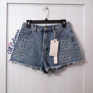 Sweethearts Floral Denim Jean Shorts